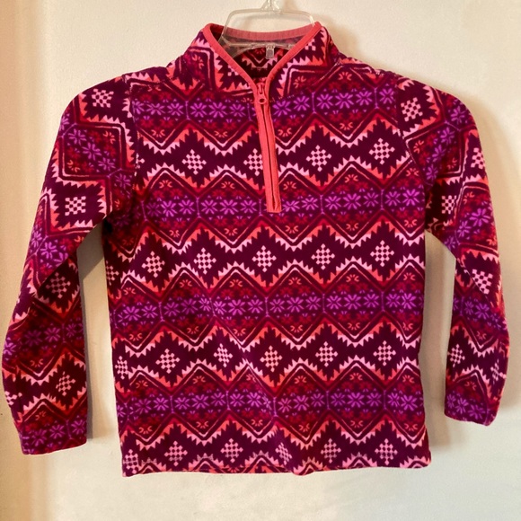 Girls Osh Kosh pink zip up sweater - Picture 3 of 4